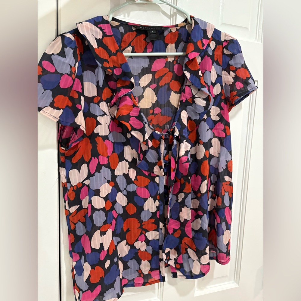 Marc by Marc Jacobs floral silk top